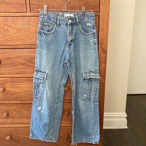 Zara girls cargo jeans, size 11-12